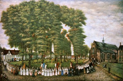 Una processione a Bruges alla fine del XIX secolo, XIX secolo da Unbekannt