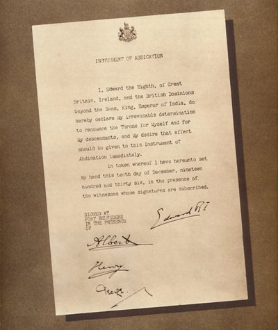 Un regno finito, 1936 da Unbekannt