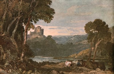 Scena fluviale con mucche, c1900 da Unbekannt