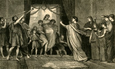 Un matrimonio romano - Il ritorno della sposa a casa, 1881 da Unbekannt