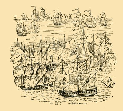 Una battaglia navale tra l