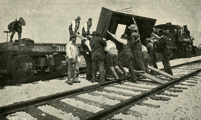 Un treno merci speciale sui binari, 1901 da Unbekannt