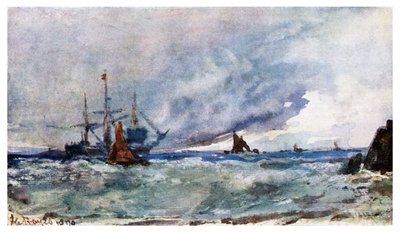 Studio di cielo e mare dal ponte di una nave al largo di Tarifa, 1901 da Unbekannt