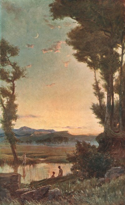 Un ruscello silvano, fine XIX secolo, c1902 da Unbekannt