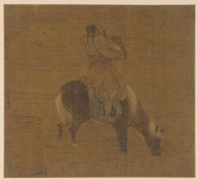 Un cavaliere tartaro con un falco, dinastia Ming, 1368-1644 da Unbekannt