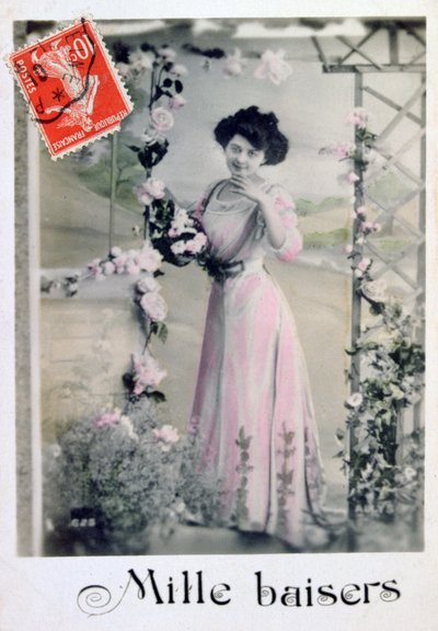 Mille baci, Cartolina francese, c1900 da Unbekannt