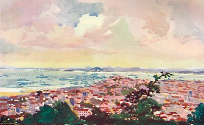 Veduta di Rio e della baia, 1914 da Unbekannt