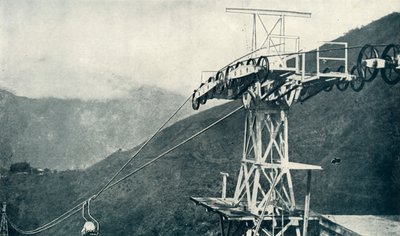 Vista su una ferrovia a fune, 1922 da Unbekannt