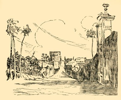 Una vista sulla Via Appia come è oggi, c1930 da Unbekannt