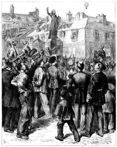 Un pallone da Parigi che passa sopra Versailles, Guerra franco-prussiana, 1870 1871 da Unbekannt