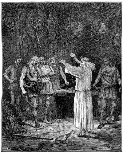 Un bardo che recita le nobili tradizioni della famiglia, 1882-1884 da Unbekannt