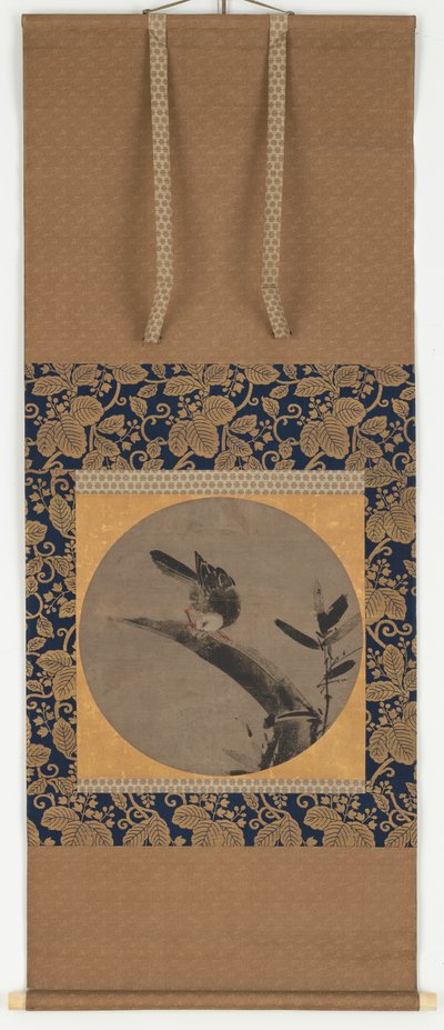 Un uccello su un ceppo di bambù, periodo Momoyama, 1568-1615 da Unbekannt
