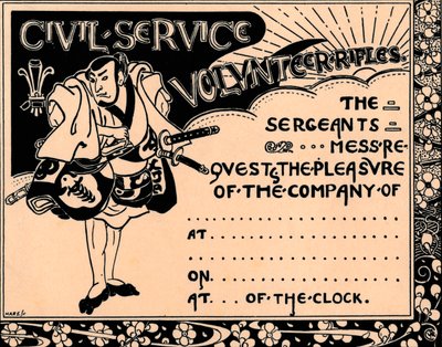 Un invito vuoto a una funzione dei Volontari del Servizio Civile, XIX secolo da Unbekannt