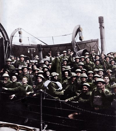 Una barca di soldati salvati da Dunkerque, 1940, 1945 da Unbekannt