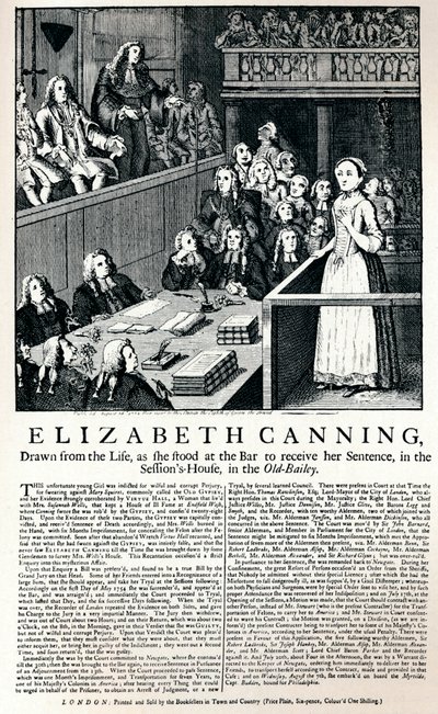 Un volantino del 1754 che riporta il caso di Elizabeth Canning, 1915 da Unbekannt