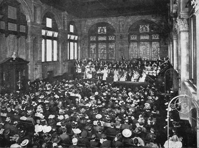 Un concerto alla Guildhall School of Music, Londra, c. 1901 da Unbekannt