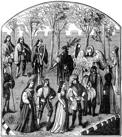Una danza in un giardino, XIII-XV secolo, 1882-1884 da Unbekannt