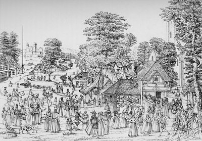 Una festa a Horselydown, Southwark, nel 1590, 1904 da Unbekannt