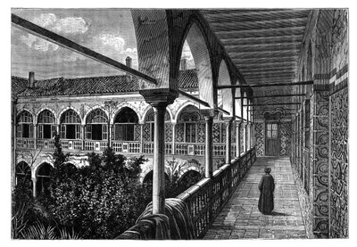 Una galleria nel palazzo a Costantino, Algeria, c1890 da Unbekannt
