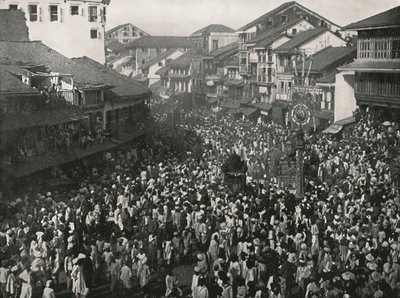 Una grande processione nativa, Bombay, India, 1895 da Unbekannt