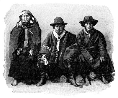 Un gruppo di Araucani, Cile-Argentina, 1895 da Unbekannt