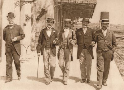 Un gruppo di gentiluomini a passeggio da Unbekannt