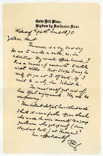 Una lettera scritta a mano, 1870, 1899 da Unbekannt
