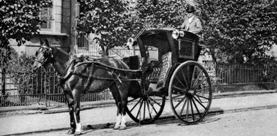 Un cab a cavallo, Londra, 1926-1927 da Unbekannt