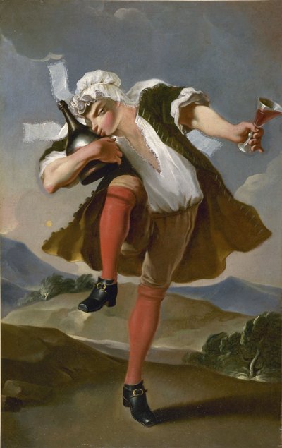 A la bonne bouteille. Insegna di un mercante di vino, tra il 1780 e il 1800 da Unbekannt