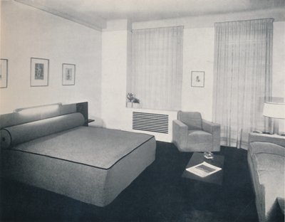 Camera da letto di un uomo progettata da Robert Heller Inc., New York, 1936 da Unbekannt