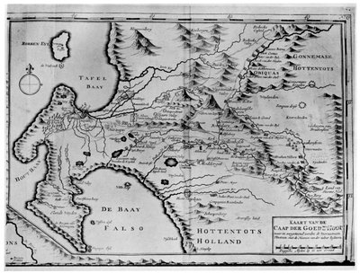 Mappa del Capo di Buona Speranza al tempo dei van der Stel, Sudafrica, XVIII secolo 1931 da Unbekannt