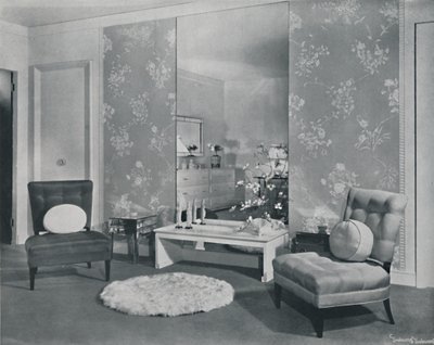 Una camera da letto moderna ispirata ai cinesi, 1942 da Unbekannt