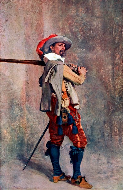 Un moschettiere, c1600-c1650 1908-1909 da Unbekannt