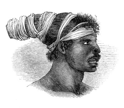 Un nativo australiano, 1848 da Unbekannt