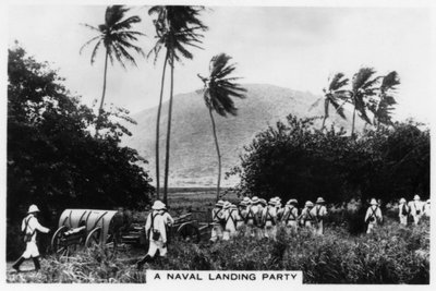 Una squadra di sbarco della marina, St Kitts, Indie Occidentali, 1937 da Unbekannt