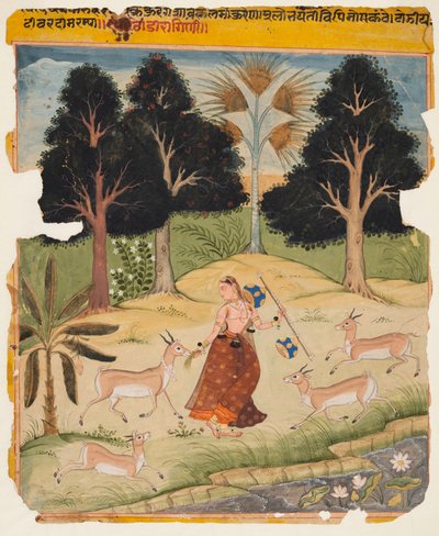 Una pagina da un Manoscritto Ragamala: Todi Ragini, c. 1625 da Unbekannt
