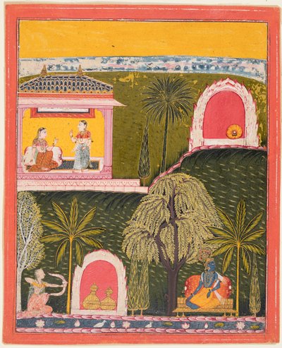 Una pagina da una serie di Rasikapriya, c. 1660 da Unbekannt