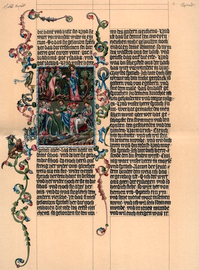 Una pagina dalla Bibbia di Wenzel, c1400, 1903 da Unbekannt