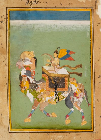 Una peri, o fata, che cavalca un cammello magico, c1680 da Unbekannt