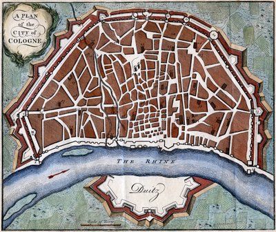 Piano della città di Colonia da Unbekannt