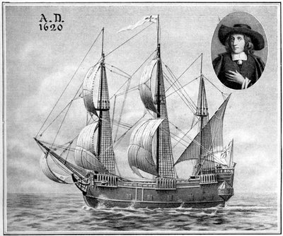 Una rappresentazione del Mayflower, 1922 da Unbekannt
