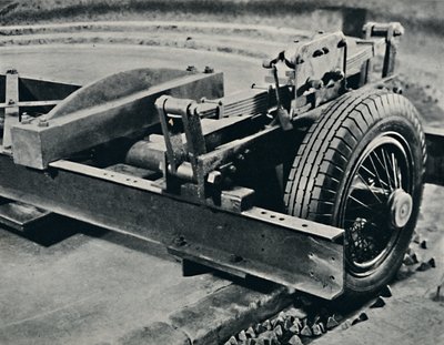 Un pneumatico per roadster in prova, 1937 da Unbekannt