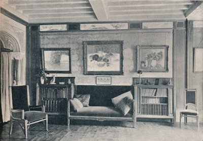 Una stanza nella residenza parigina di monsieur G. Roucher, con mobili di Maurice Dufrene, c1909 da Unbekannt