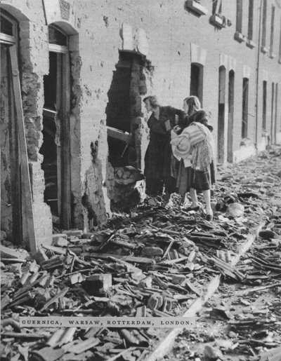 Una scena durante il blitz di Londra, c1940 1942 da Unbekannt