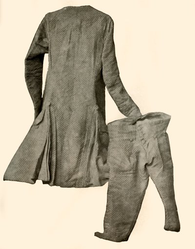 Un abito di velluto, indossato da Robert Livingston di Clermont Manor, New York, c1740, 1937 da Unbekannt