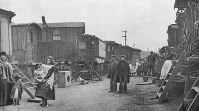 Accampamento di viaggiatori, Battersea, Londra, c1903 da Unbekannt