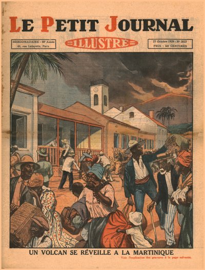 Un vulcano erutta in Martinica, 1929 da Unbekannt