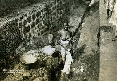 Una lavandaia, Sierra Leone da Unbekannt