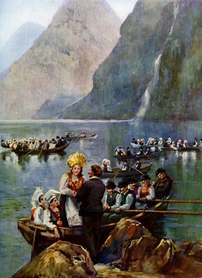 Processione nuziale su barche, Norvegia da Unbekannt