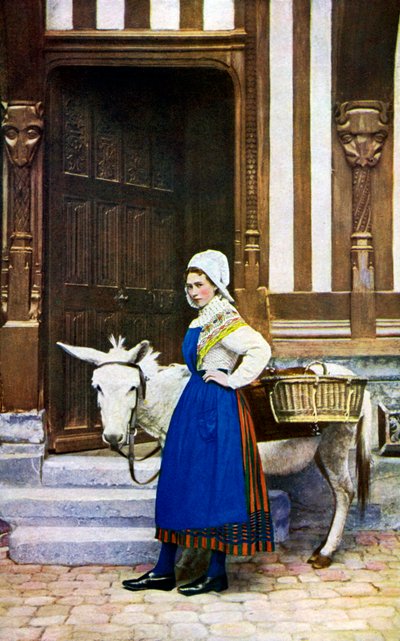 Una donna della Normandia, Francia, c1922 da Unbekannt